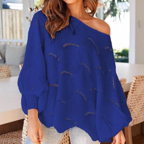 417Gr5JSABL.jpg Women Batwing Sleeve Oversized Sweater Crewneck Loose Knit Jumper Casual Comfy Pullover Sweaters Fashion Knitwear