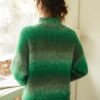 Color Block Drop Shoulder Sweater, Casual Turtle Neck Long Sleeve Sweater For Fall & Winter, Women's Clothing