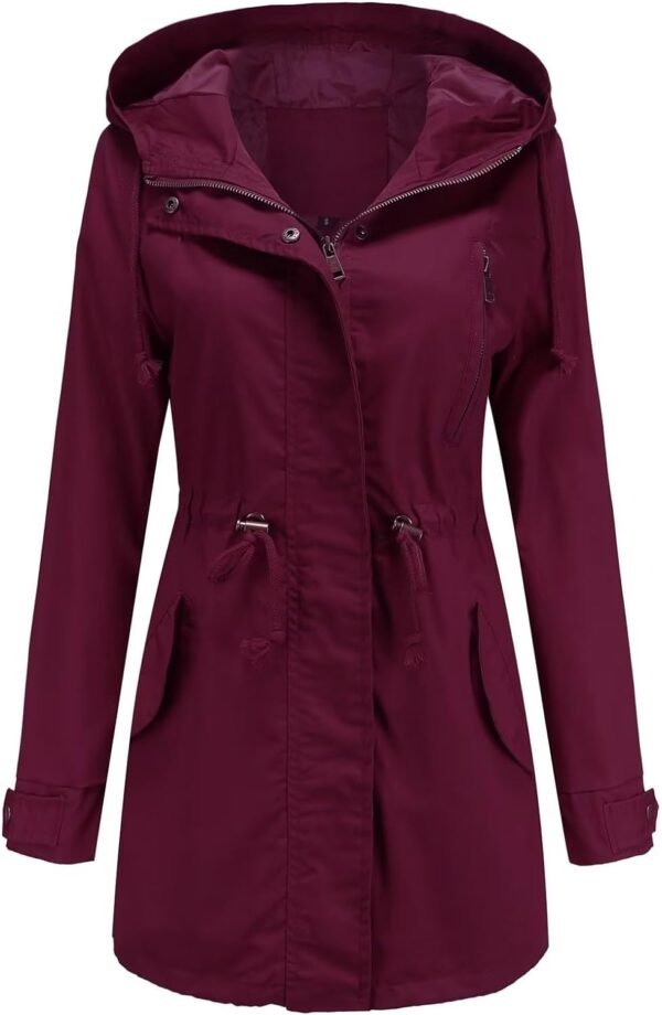 614ARqF0GAL._AC_SL1500.jpg Women's Ligtweight Jackets Anorak Utility Drawstring Waist Hoodie Zip Up Fall Casual Coat with Pockets