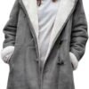 61PeQ6EdgmL._AC_SL1080.jpg Windproof Sherpa Lined Outerwear for Women Winter, Fashion Fleece Hooded Overcoat with Pockets, Warm and Thicken Parka Jacket
