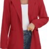 61WJoLyD95L._AC_SL1500-1.jpg Women Open Front Blazers Long Sleeve Casual OL Office Slim Buttonless Suit Jacket with Pockets
