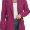 61e8d22YX9L._AC_SL1500-1.jpg Women Open Front Blazers Long Sleeve Casual OL Office Slim Buttonless Suit Jacket with Pockets
