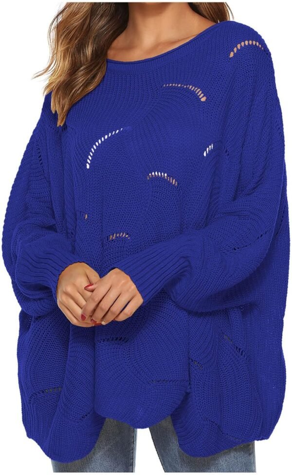 711kFCSZlML._AC_SL1500.jpg Women Batwing Sleeve Oversized Sweater Crewneck Loose Knit Jumper Casual Comfy Pullover Sweaters Fashion Knitwear