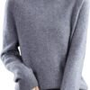 71bKbozlCpL._AC_SL1500.jpg Womens Turtlenck Sweaters Solid Color Thermal Classic Knitwear for Women Fall Winter Leisure Undershirts Sweaters
