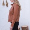 Women's Trendy Faux Leather Jacket Moto Short Jacket Fashion PU Jacket Coat