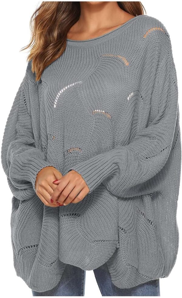 81dRTjOCZiL._AC_SL1500.jpg Women Batwing Sleeve Oversized Sweater Crewneck Loose Knit Jumper Casual Comfy Pullover Sweaters Fashion Knitwear