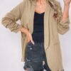 Solid Lapel Blazer Jacket, Casual Long Sleeve Office Work Outerwear, Women's Clothing
