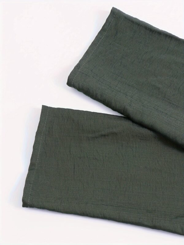 Button Front Tie Waist Dress, Elegant Solid Color Pocket Collared Dress For Spring & Fall, Women's Clothing